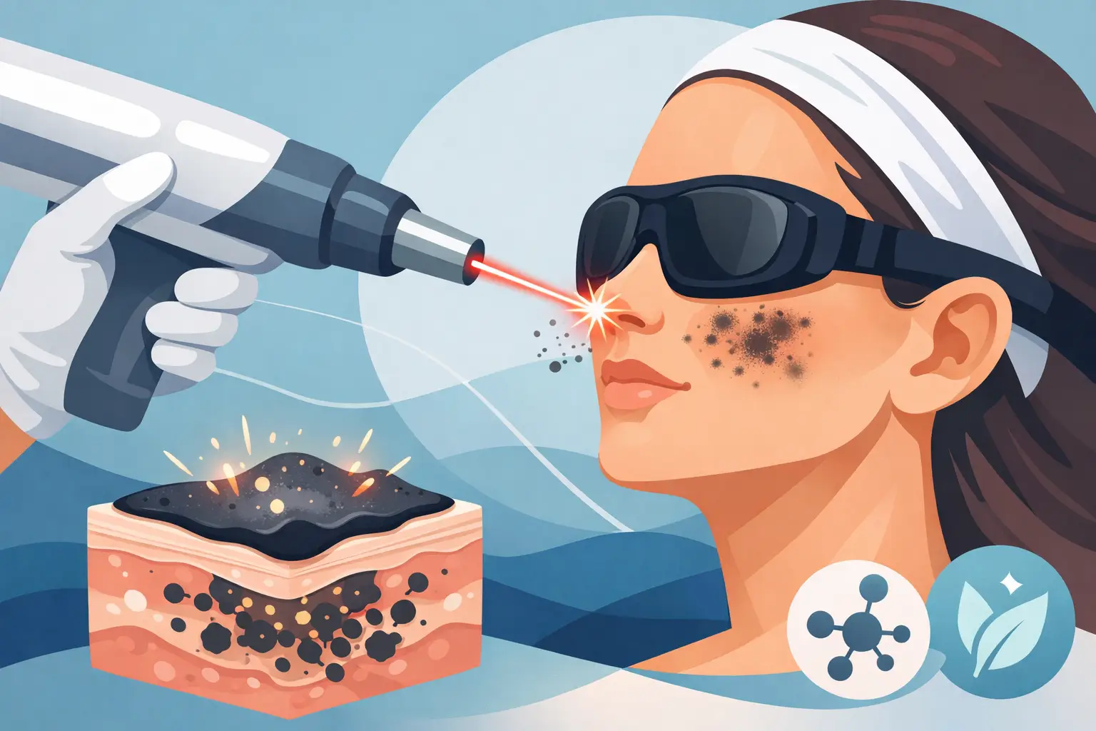 Carbonlaser behandeling tegen pigmentvlekken