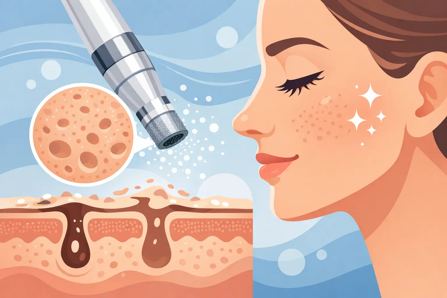Werkt microdermabrasie voor grove poriën?